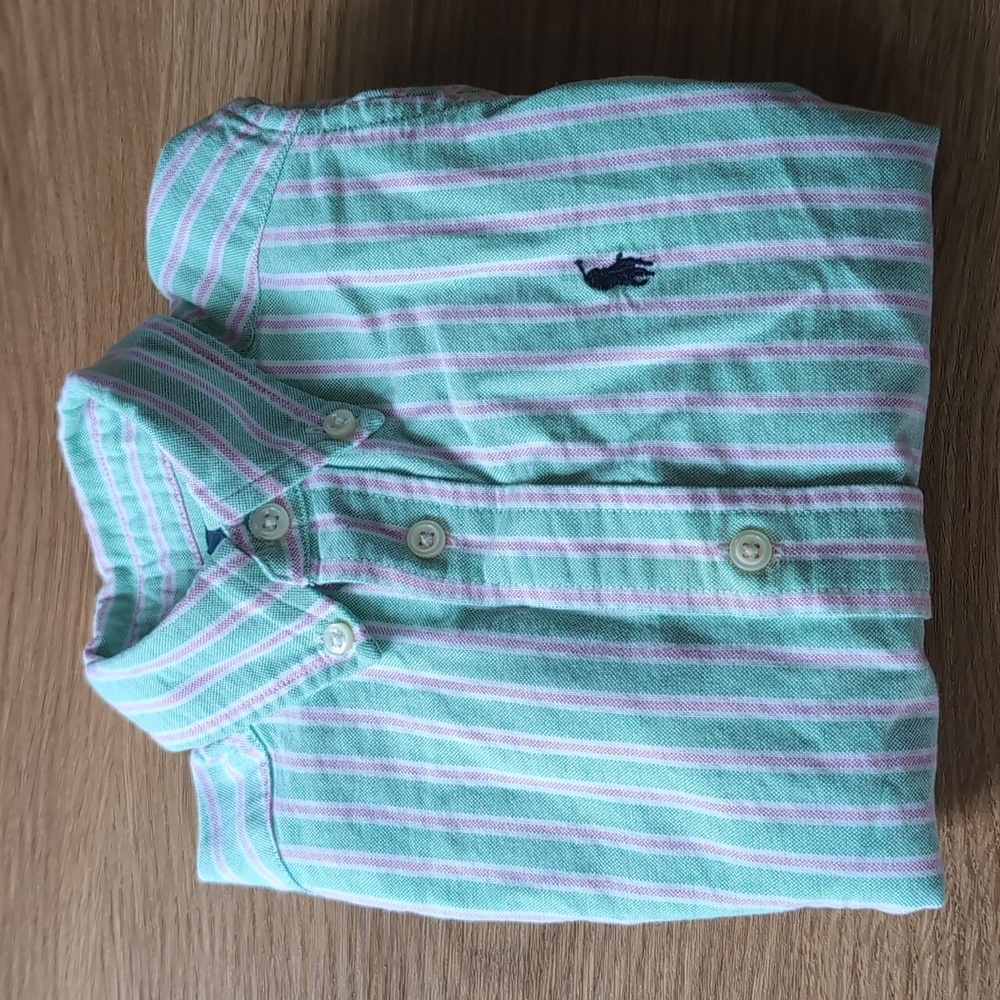 Striped Mint Green Kids Shirt